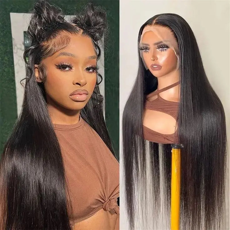 Tuneful 13X6 Lace Front Wig Human Hair 180% Density 613 Blonde Straight HD Transparent Lace Frontal Wigs Human Hair Pre Plucked with Baby Hair 40 Inch Blonde Wigs Human Hair Summervibes